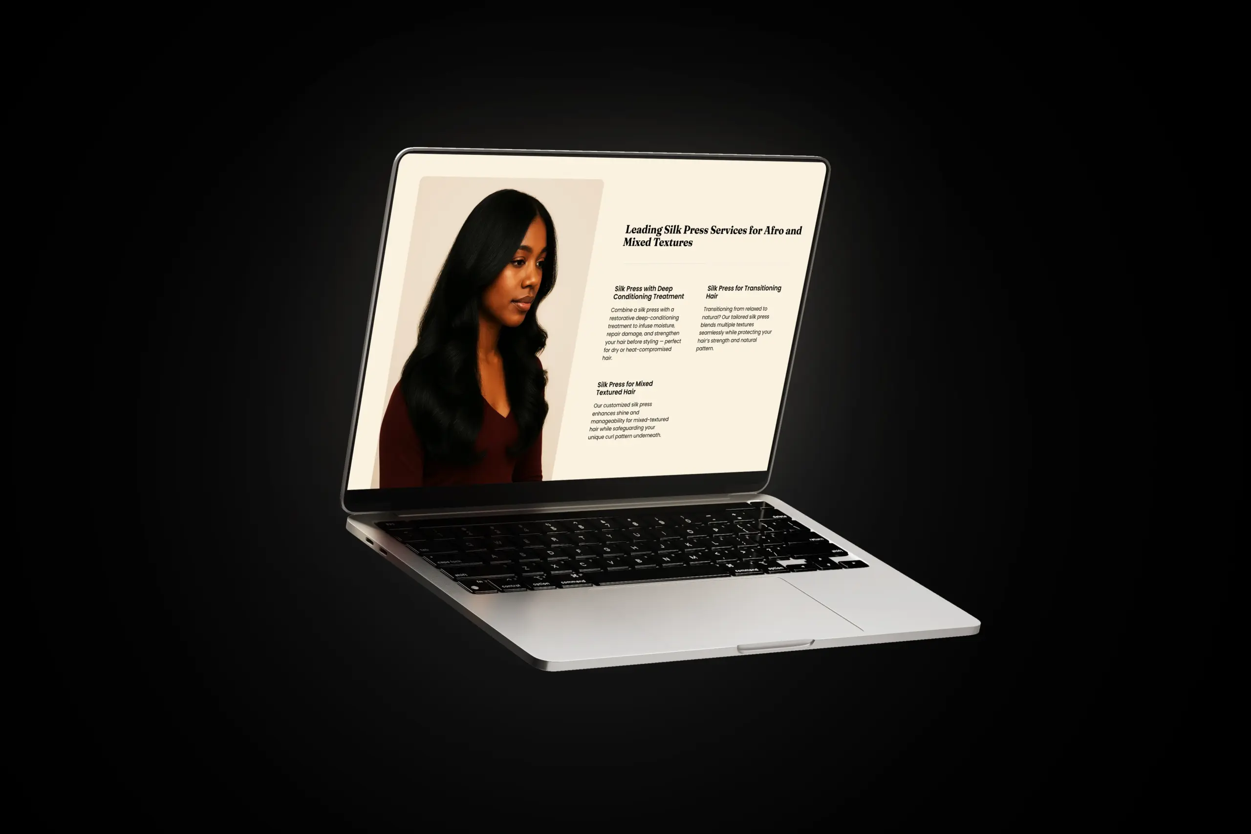 Full Hiikuss Hair Studio home page design