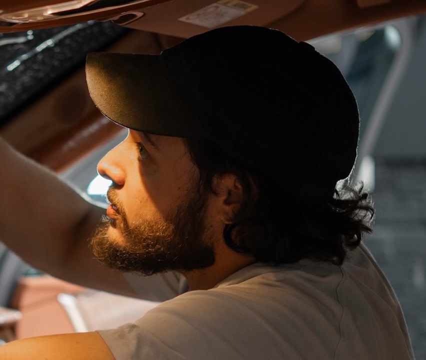 Business owner at work in a vehicle workshop